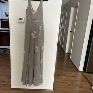 Show Me Your MuMu Floral Maxi Dress in Gray and Pink